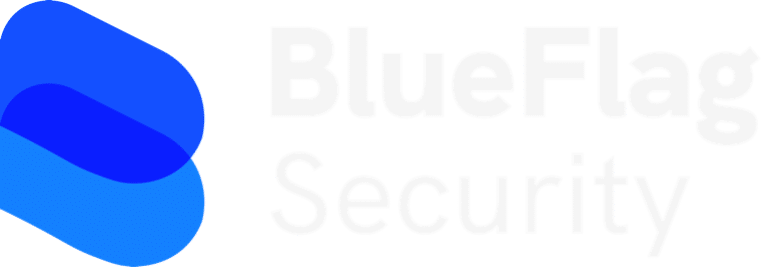 Blue Flag Security logo white