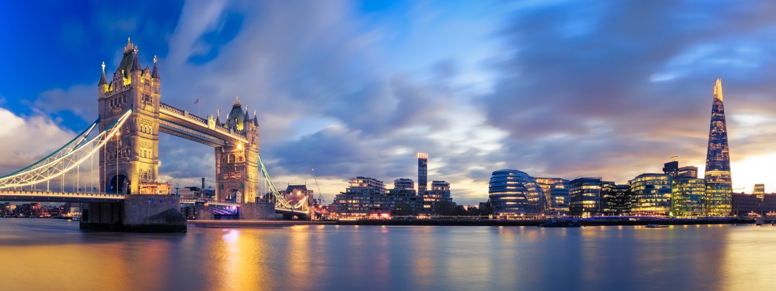 London skyline with tower bridge