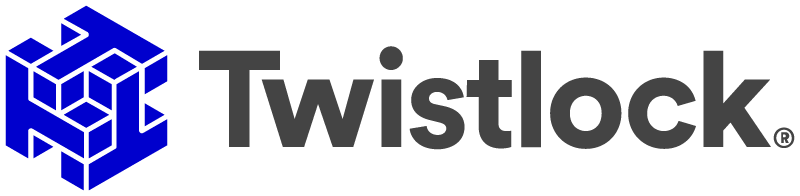 A photo of Twistlock's logo in black lettering.
